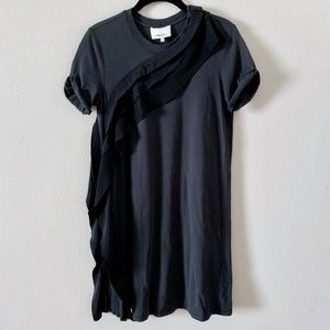 3.1 Phillip Lim black ruffle shift shirt dress XS